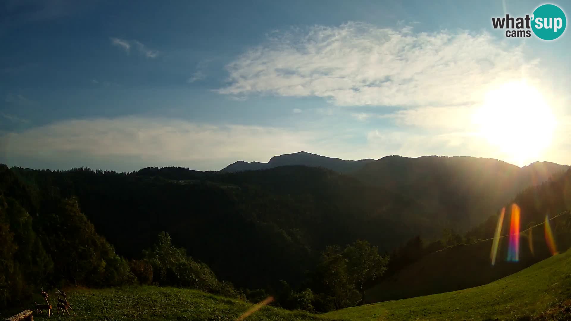 Webcam Brunarica Dražgoše – Live View of Ratitovec (1666 m)