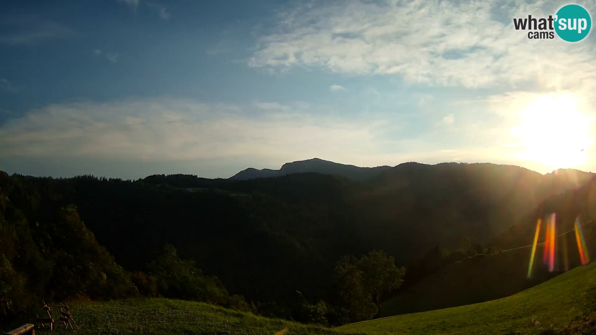 Webcam Brunarica Dražgoše – Live View of Ratitovec (1666 m)