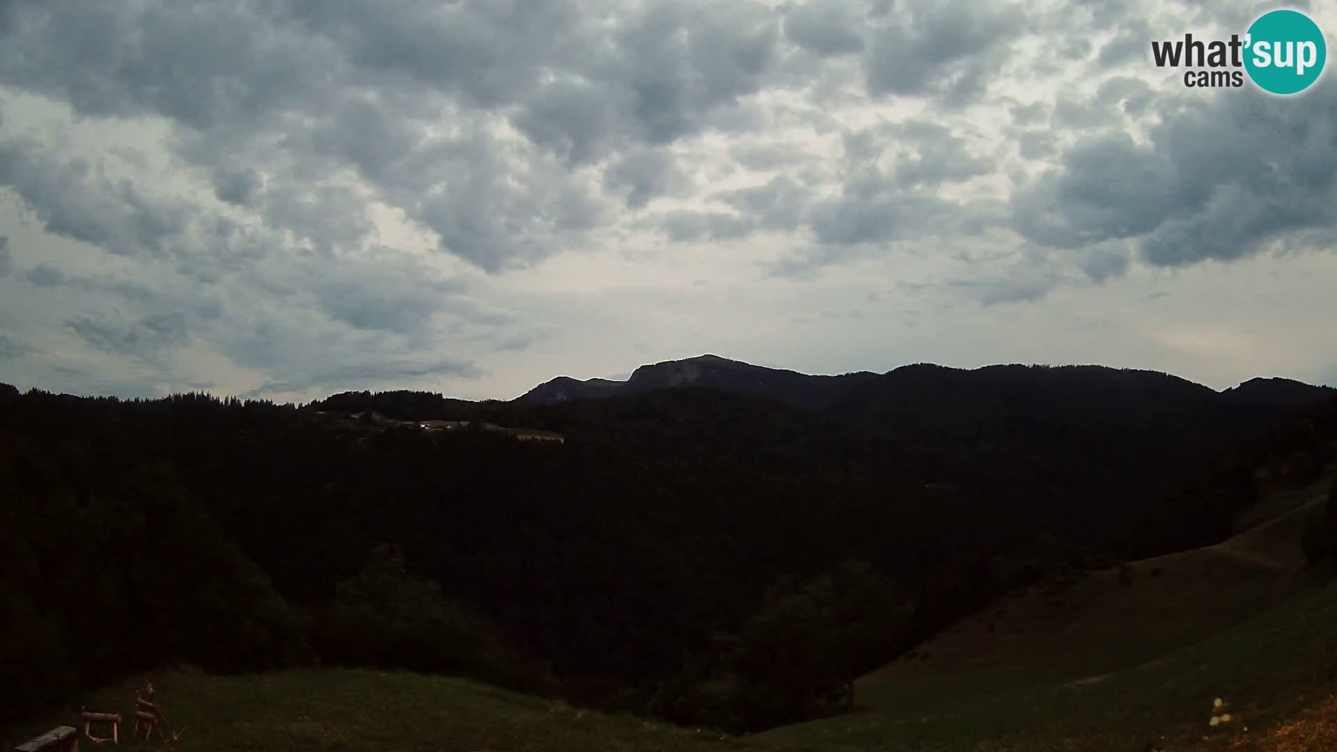 Webcam Brunarica Dražgoše – Liveblick auf Ratitovec (1666 m)