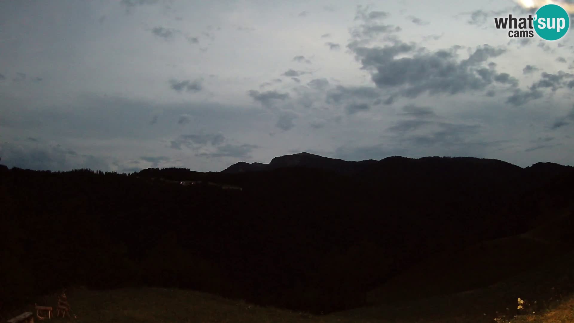 Webcam Brunarica Dražgoše – Vista live sul Ratitovec (1666 m)