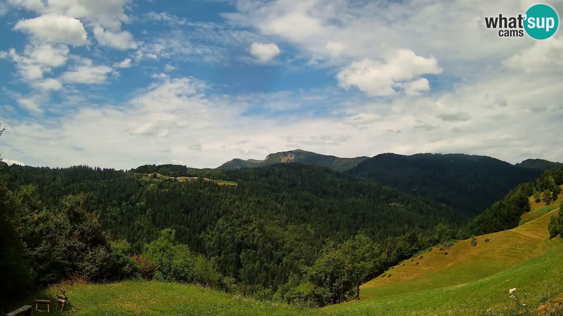 Webcam Brunarica Dražgoše – Liveblick auf Ratitovec (1666 m)