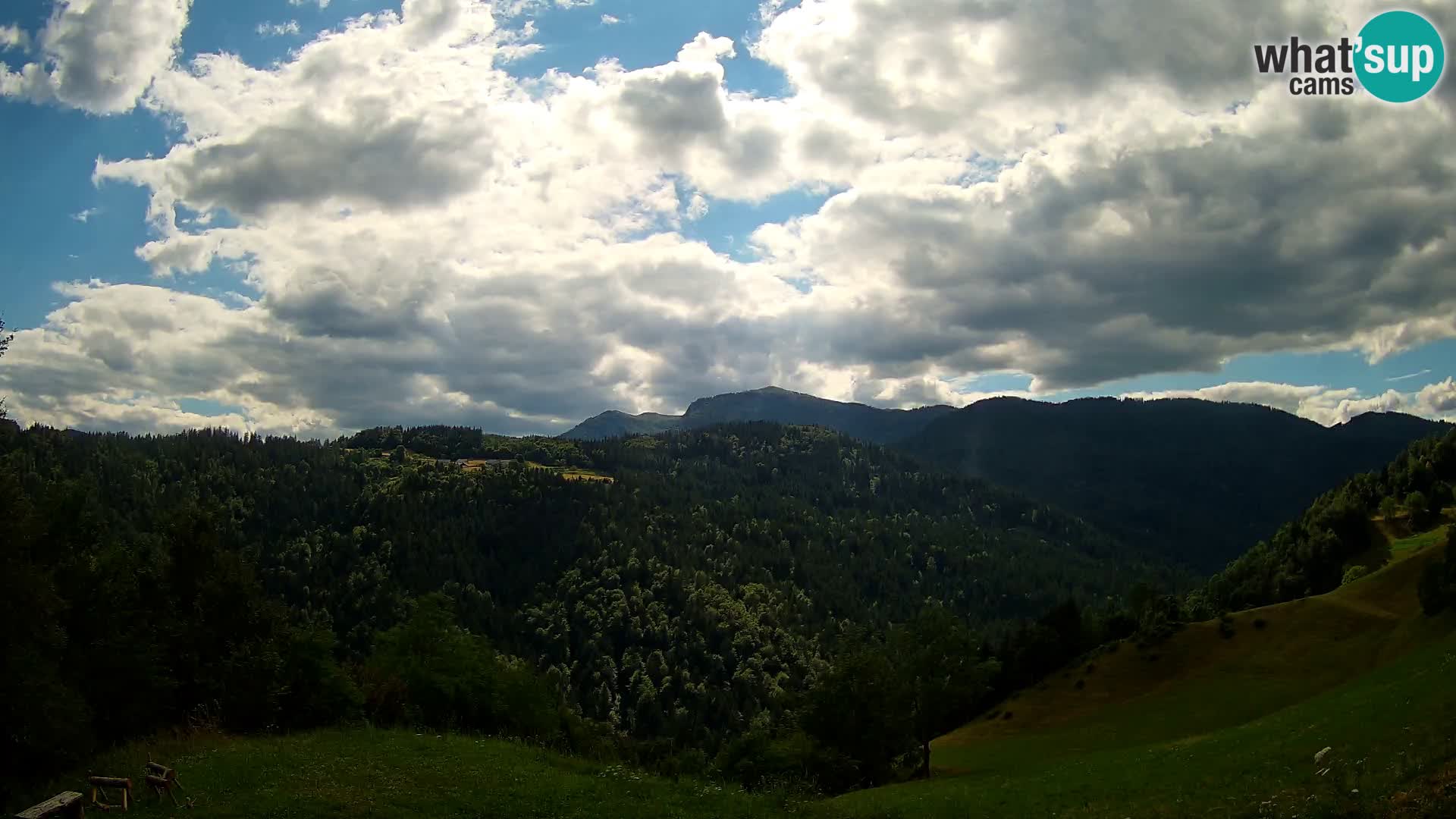 Web kamera Brunarica Dražgoše – Pogled uživo na Ratitovec (1666 m)