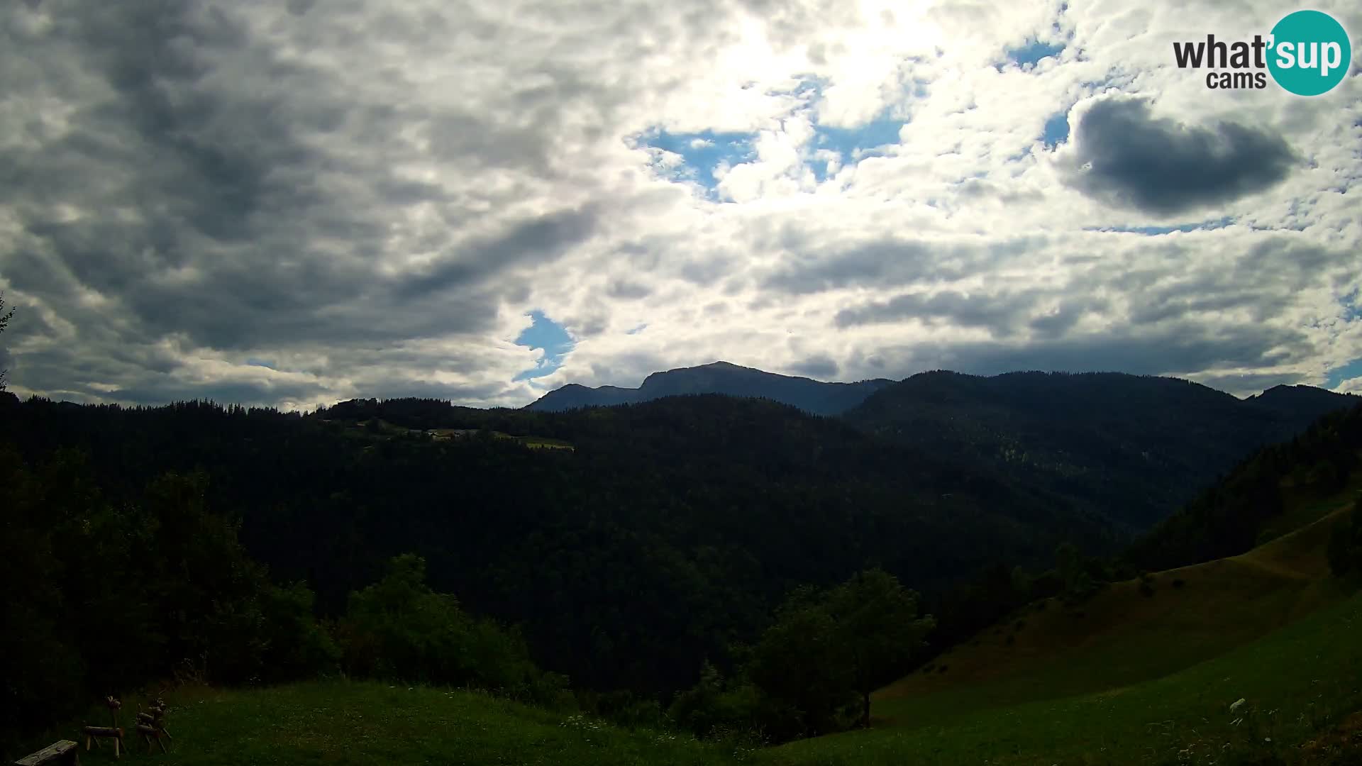 Webcam Brunarica Dražgoše – Liveblick auf Ratitovec (1666 m)