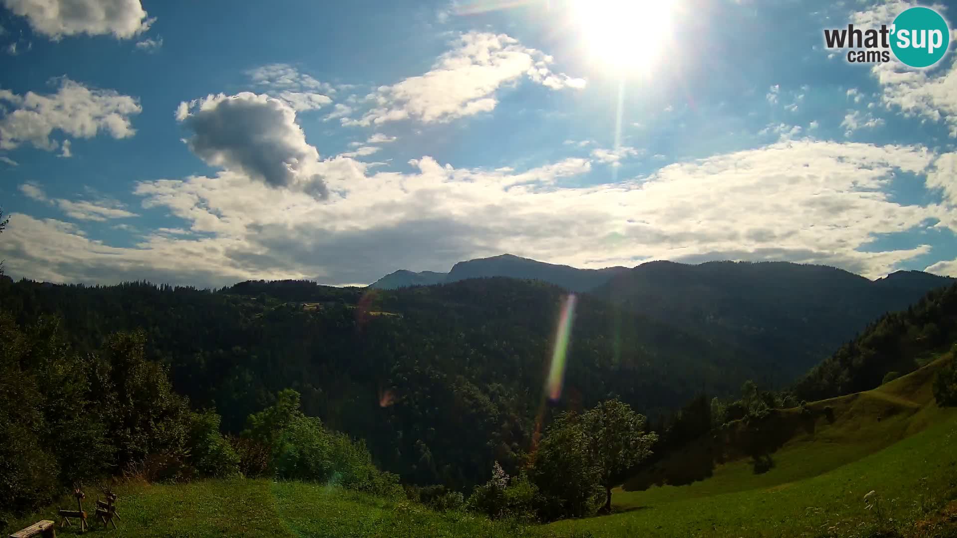 Webcam Brunarica Dražgoše – Live View of Ratitovec (1666 m)