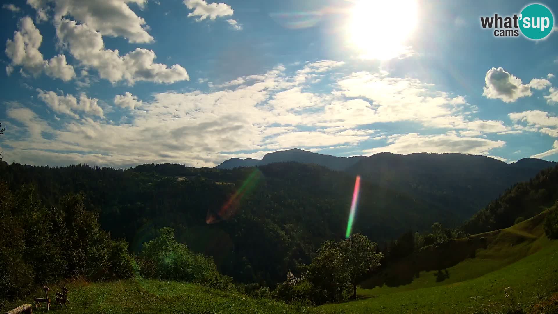 Webcam Brunarica Dražgoše – Live View of Ratitovec (1666 m)