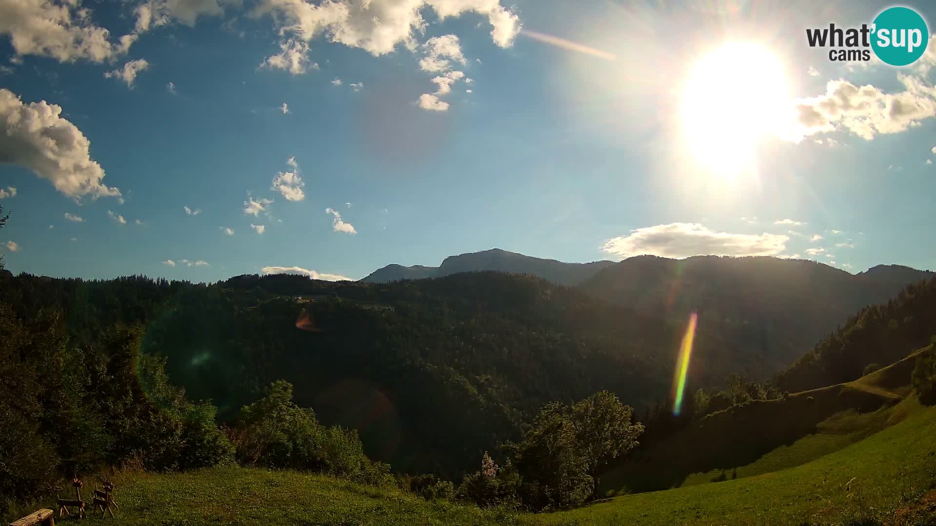 Webcam Brunarica Dražgoše – Vista live sul Ratitovec (1666 m)