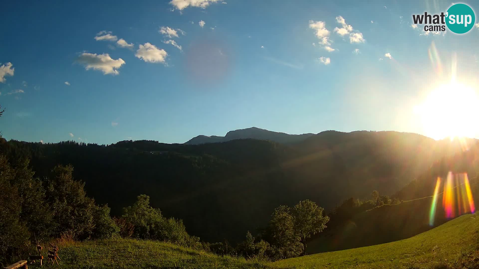 Webcam Brunarica Dražgoše – Vista live sul Ratitovec (1666 m)