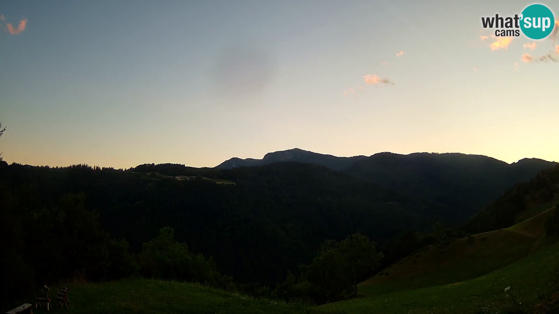 Webcam Brunarica Dražgoše – Live View of Ratitovec (1666 m)