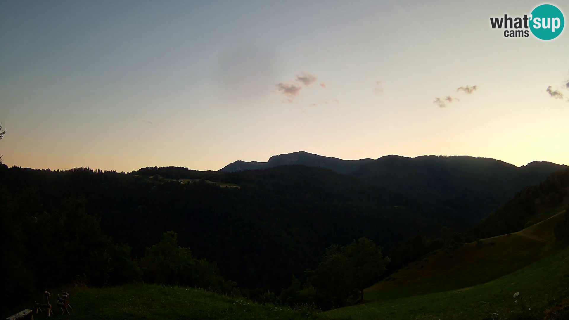 Webcam Brunarica Dražgoše – Live View of Ratitovec (1666 m)