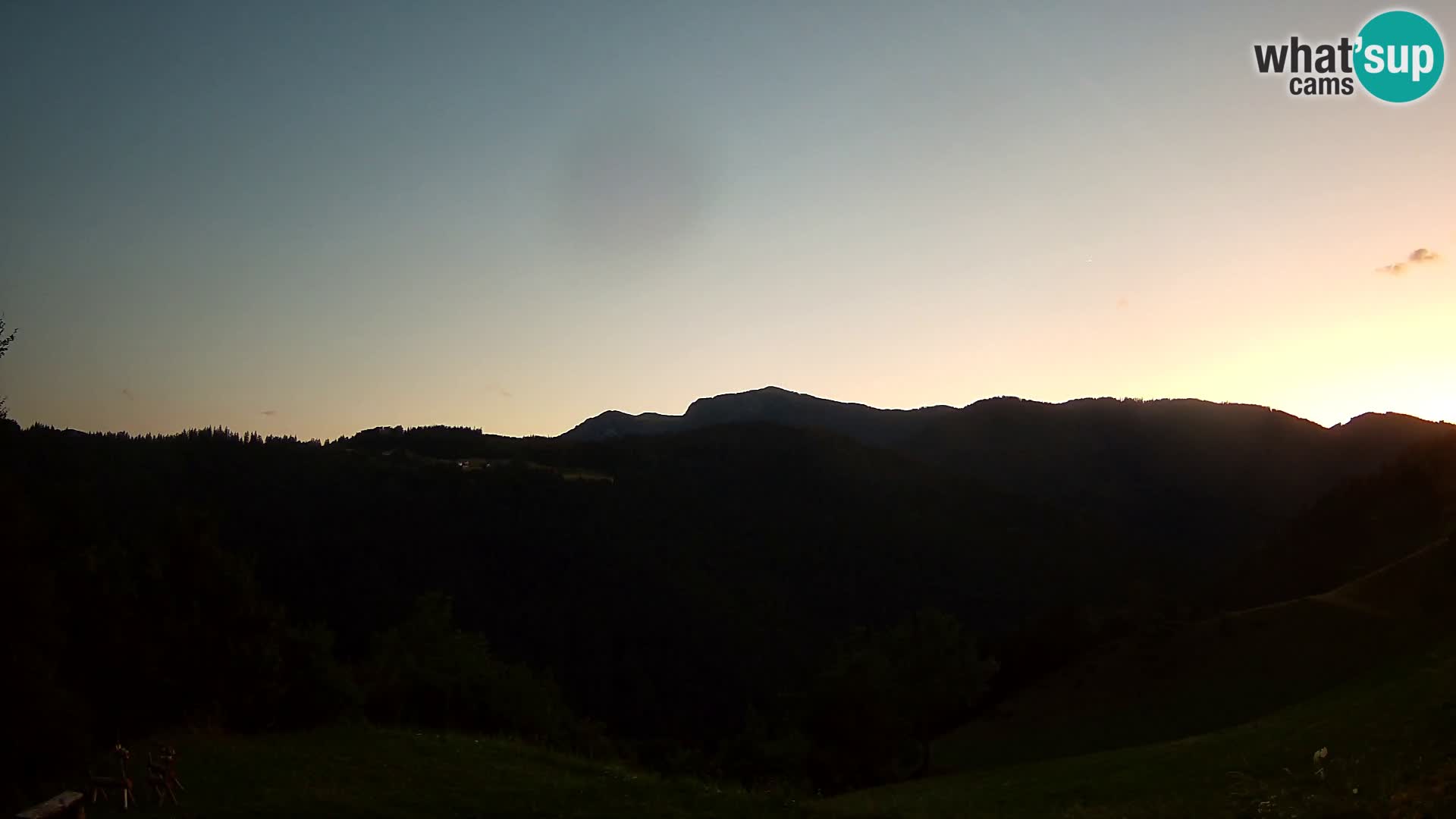 Webcam Brunarica Dražgoše – Vista live sul Ratitovec (1666 m)