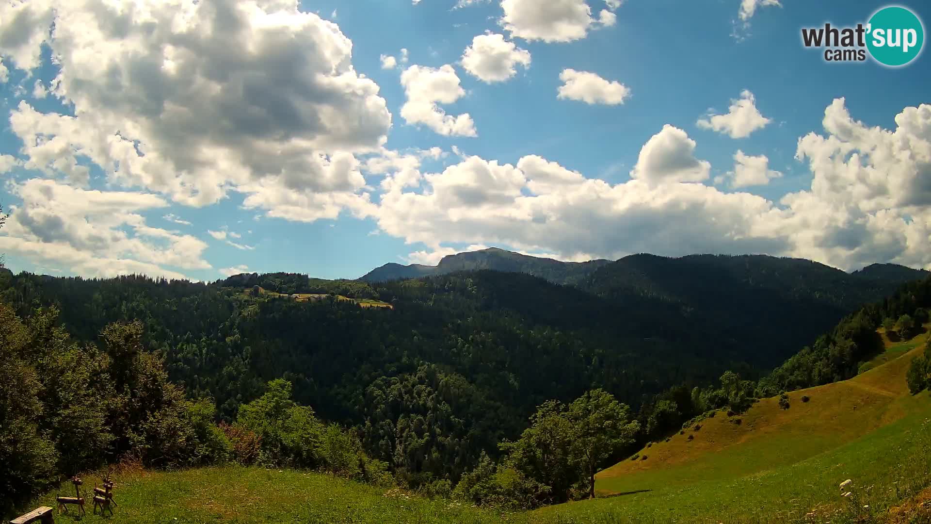Webcam Brunarica Dražgoše – Live View of Ratitovec (1666 m)