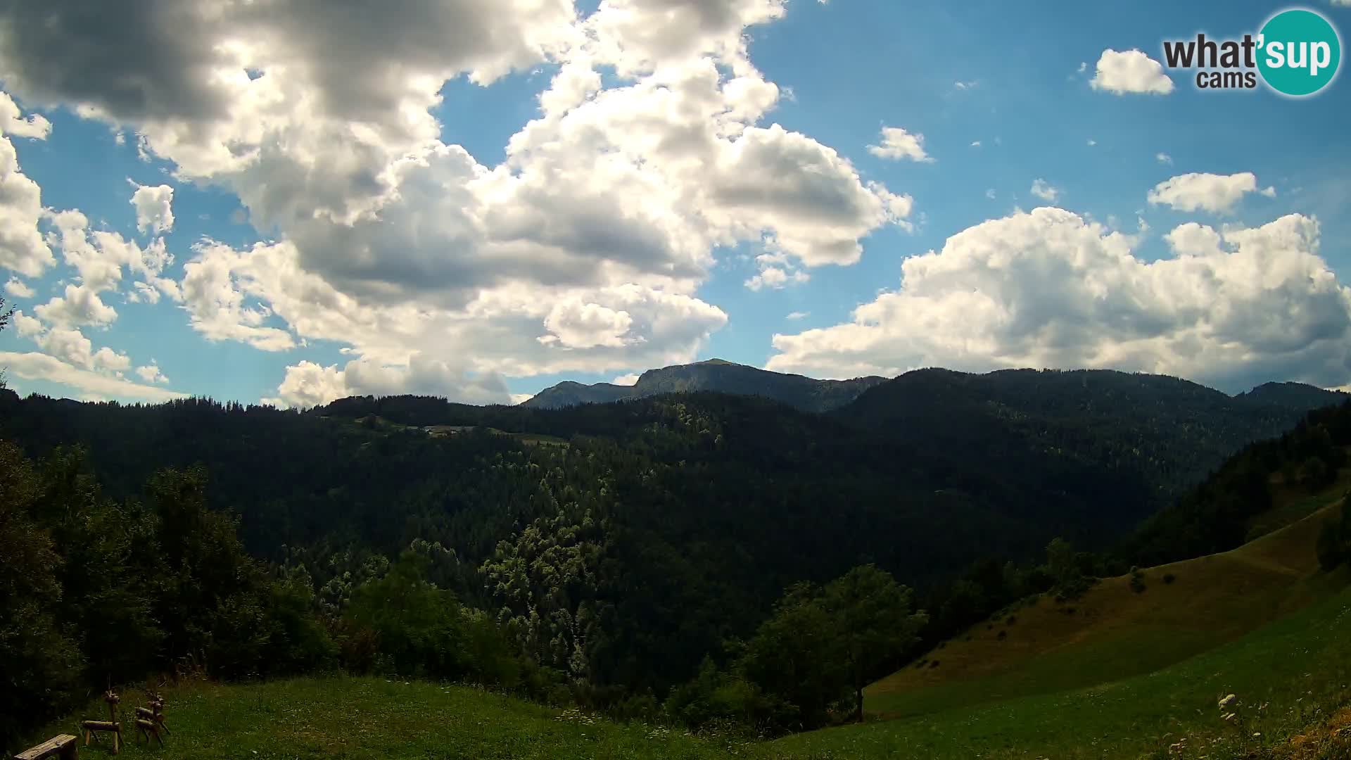 Webcam Brunarica Dražgoše – Live View of Ratitovec (1666 m)