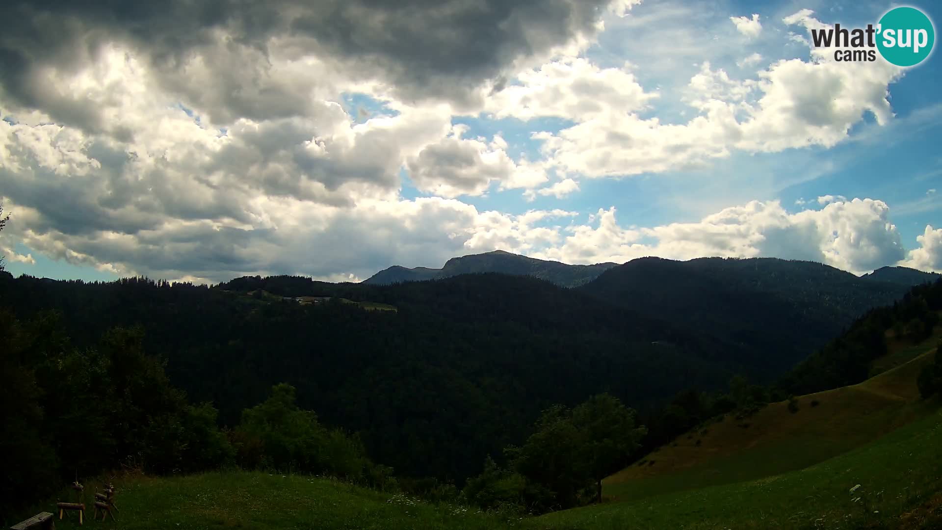 Webcam Brunarica Dražgoše – Live View of Ratitovec (1666 m)