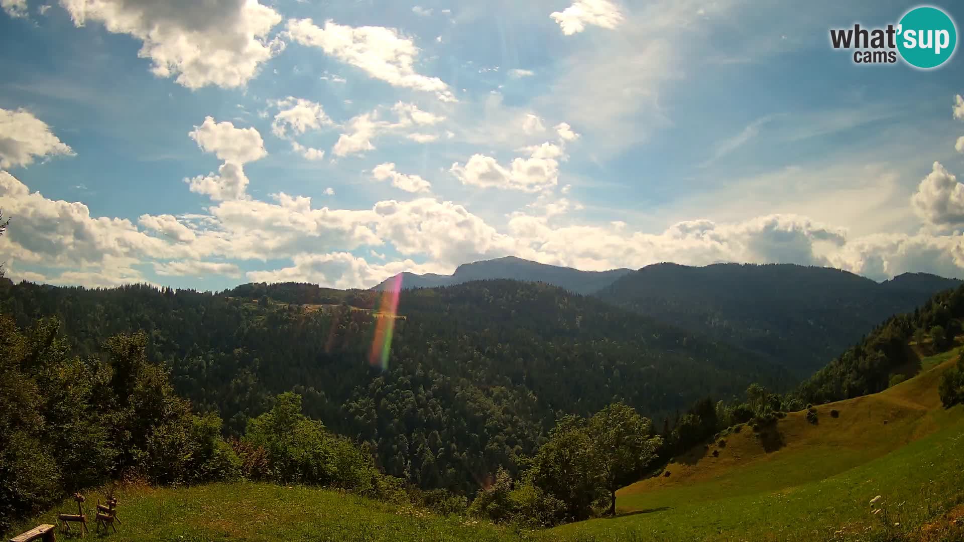 Webcam Brunarica Dražgoše – Live View of Ratitovec (1666 m)
