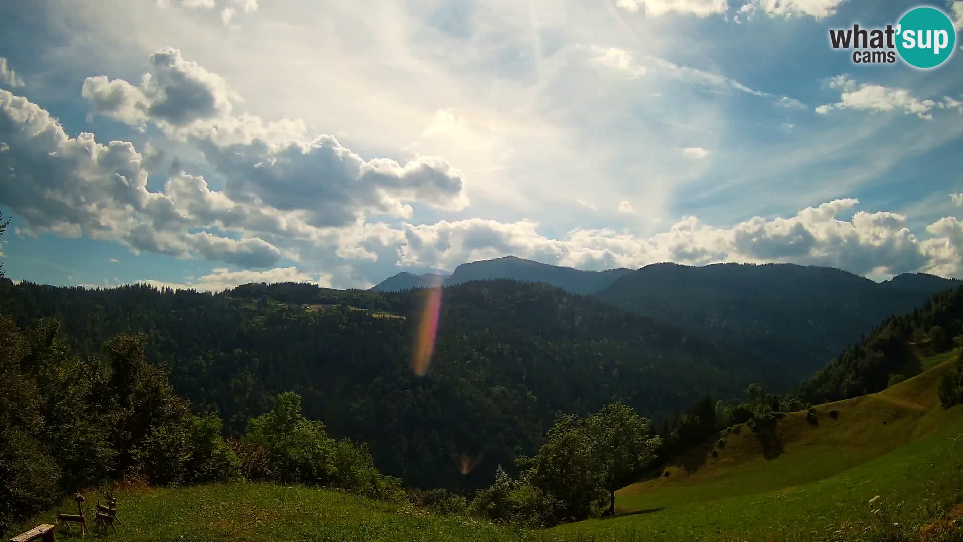 Webcam Brunarica Dražgoše – Live View of Ratitovec (1666 m)