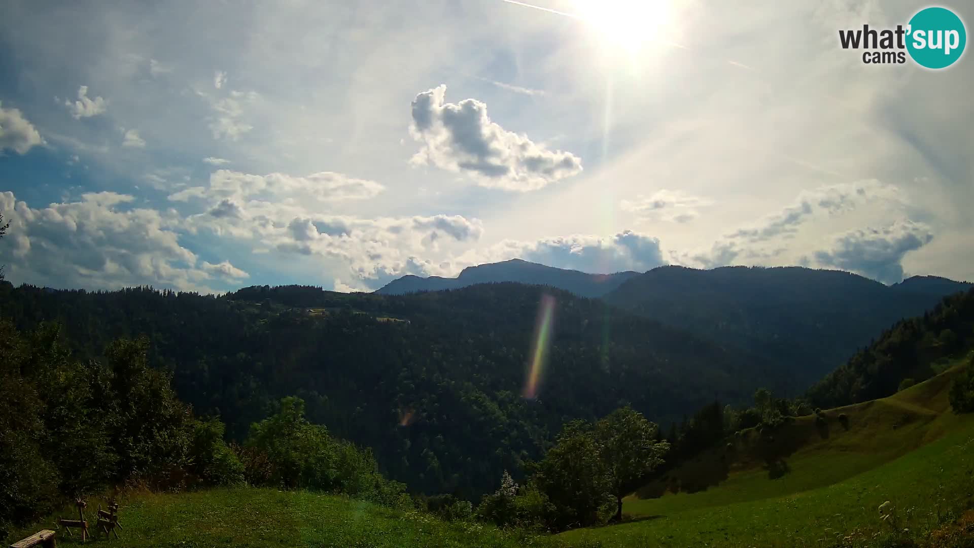 Webcam Brunarica Dražgoše – Live View of Ratitovec (1666 m)