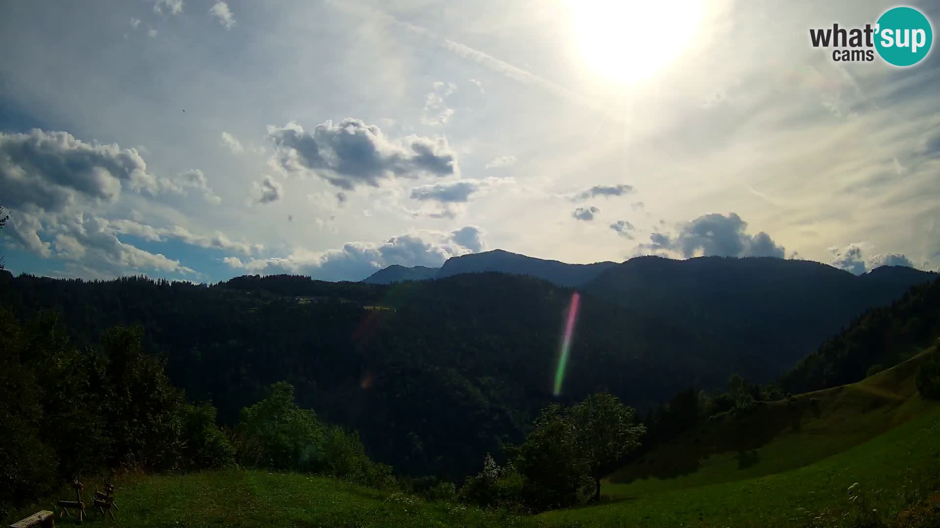 Webcam Brunarica Dražgoše – Live View of Ratitovec (1666 m)