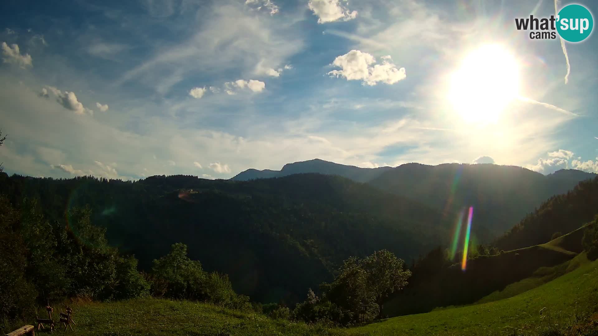 Webcam Brunarica Dražgoše – Vista live sul Ratitovec (1666 m)