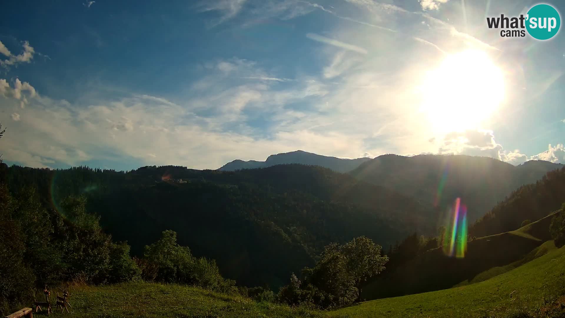Webcam Brunarica Dražgoše – Live View of Ratitovec (1666 m)