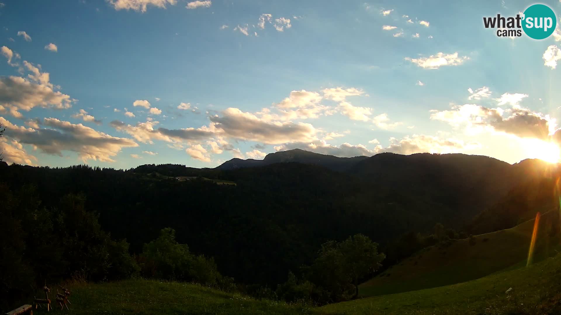 Webcam Brunarica Dražgoše – Live View of Ratitovec (1666 m)