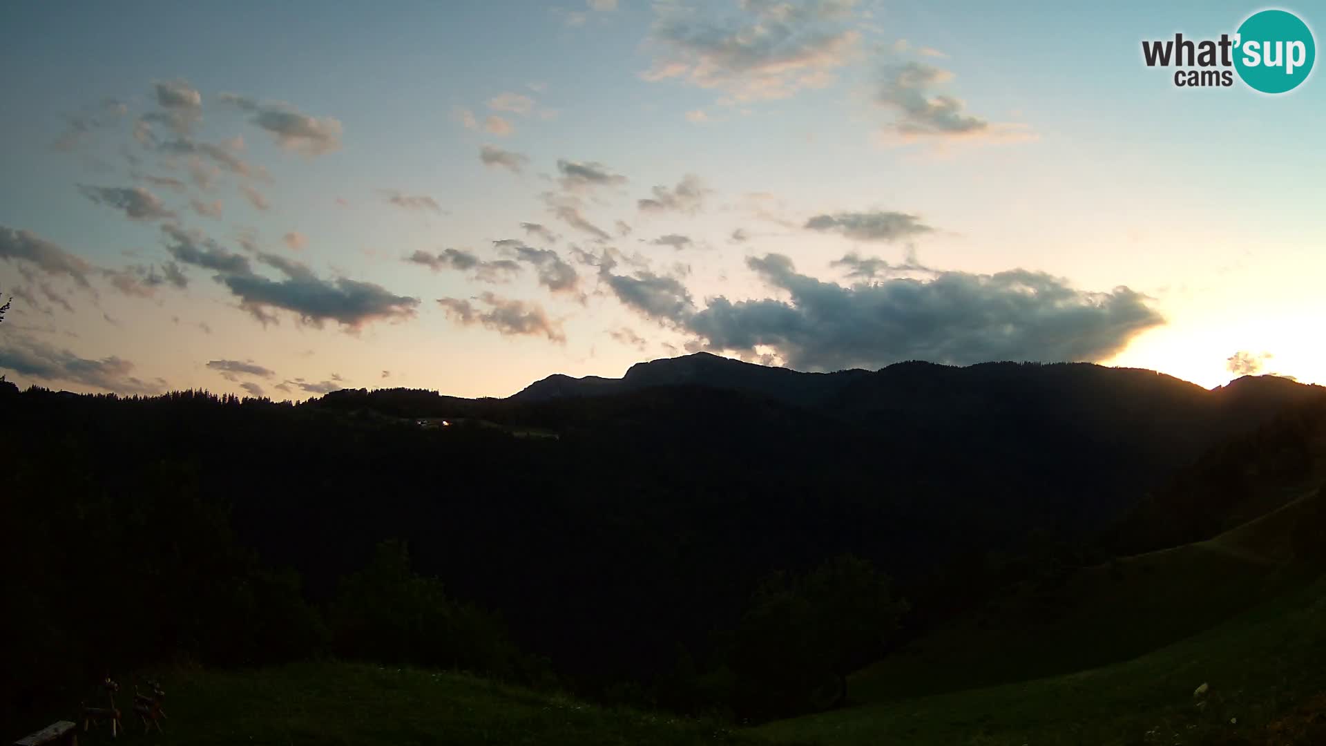 Webcam Brunarica Dražgoše – Live View of Ratitovec (1666 m)