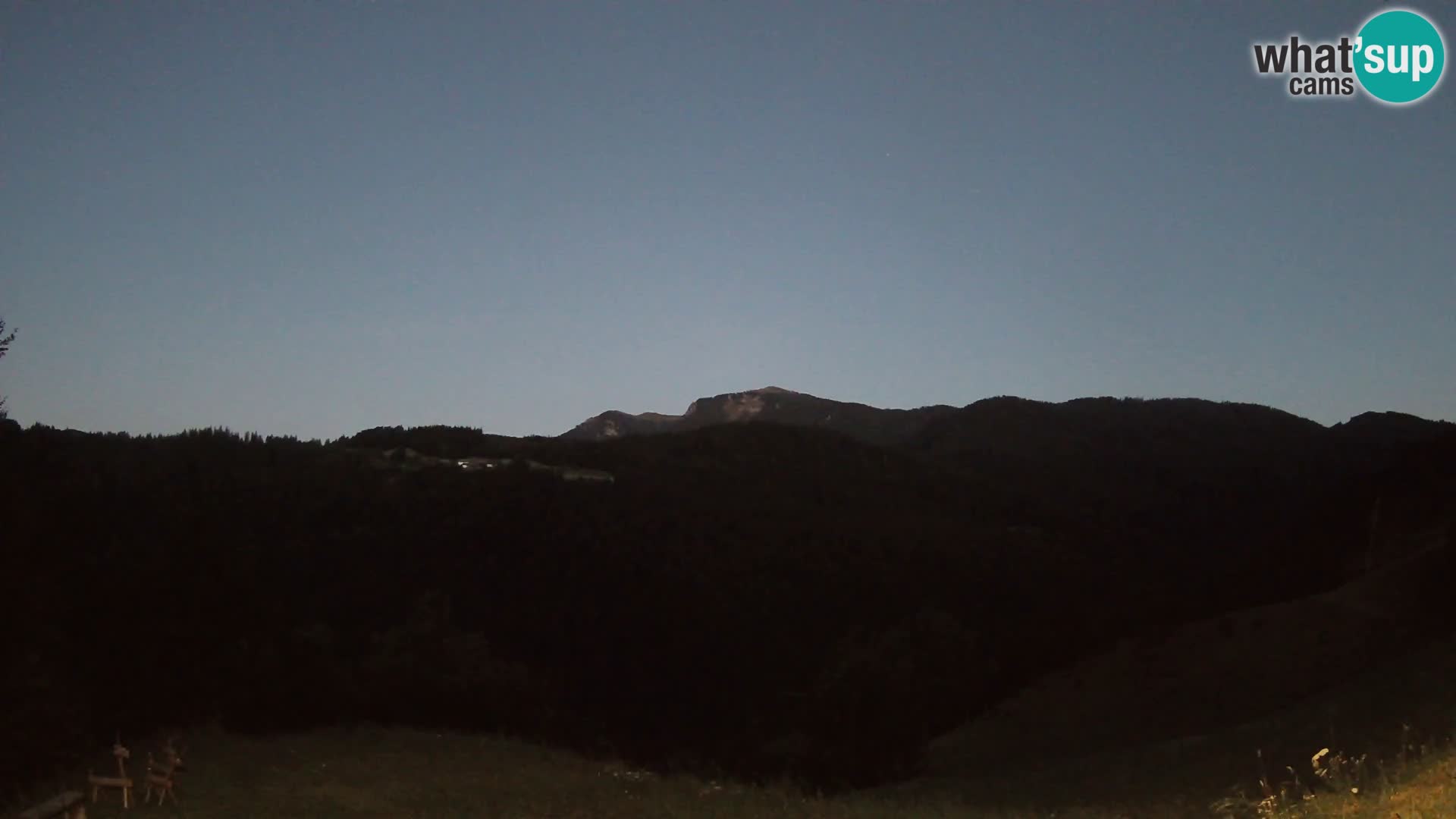 Webcam Brunarica Dražgoše – Liveblick auf Ratitovec (1666 m)