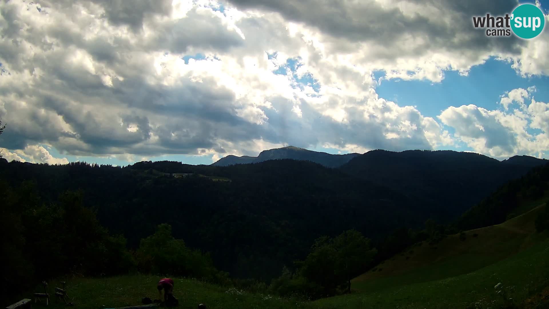 Webcam Brunarica Dražgoše – Live View of Ratitovec (1666 m)