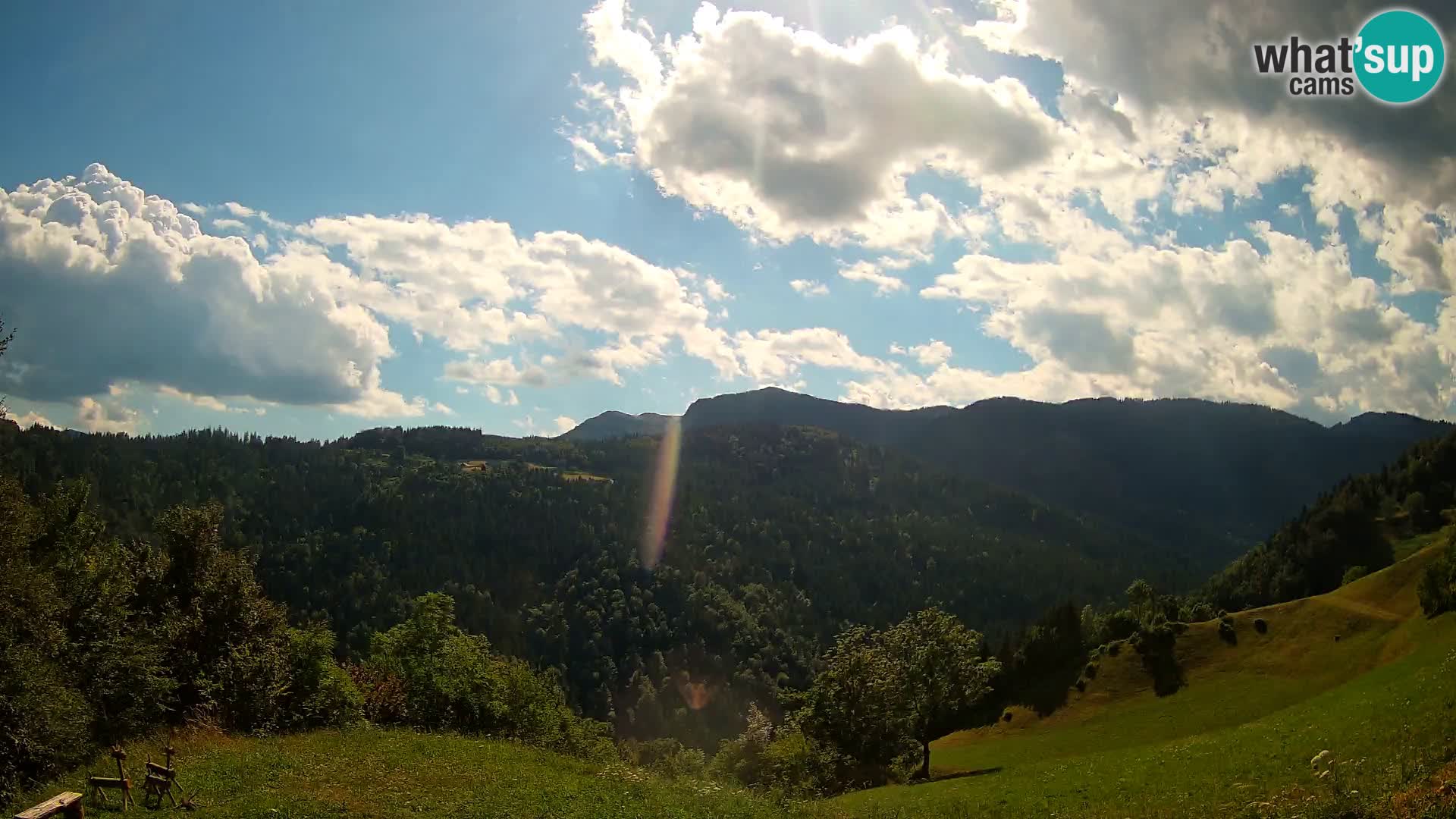 Webcam Brunarica Dražgoše – Liveblick auf Ratitovec (1666 m)