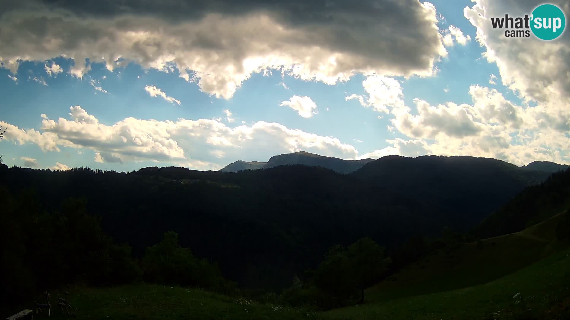 Webcam Brunarica Dražgoše – Live View of Ratitovec (1666 m)