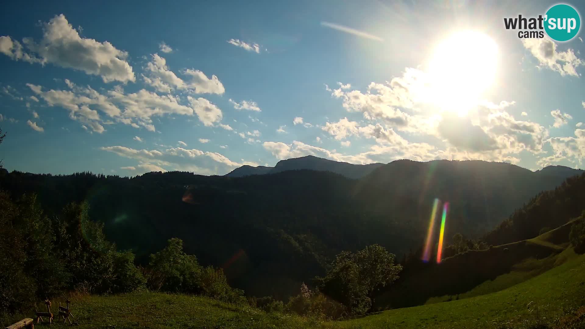 Webcam Brunarica Dražgoše – Live View of Ratitovec (1666 m)