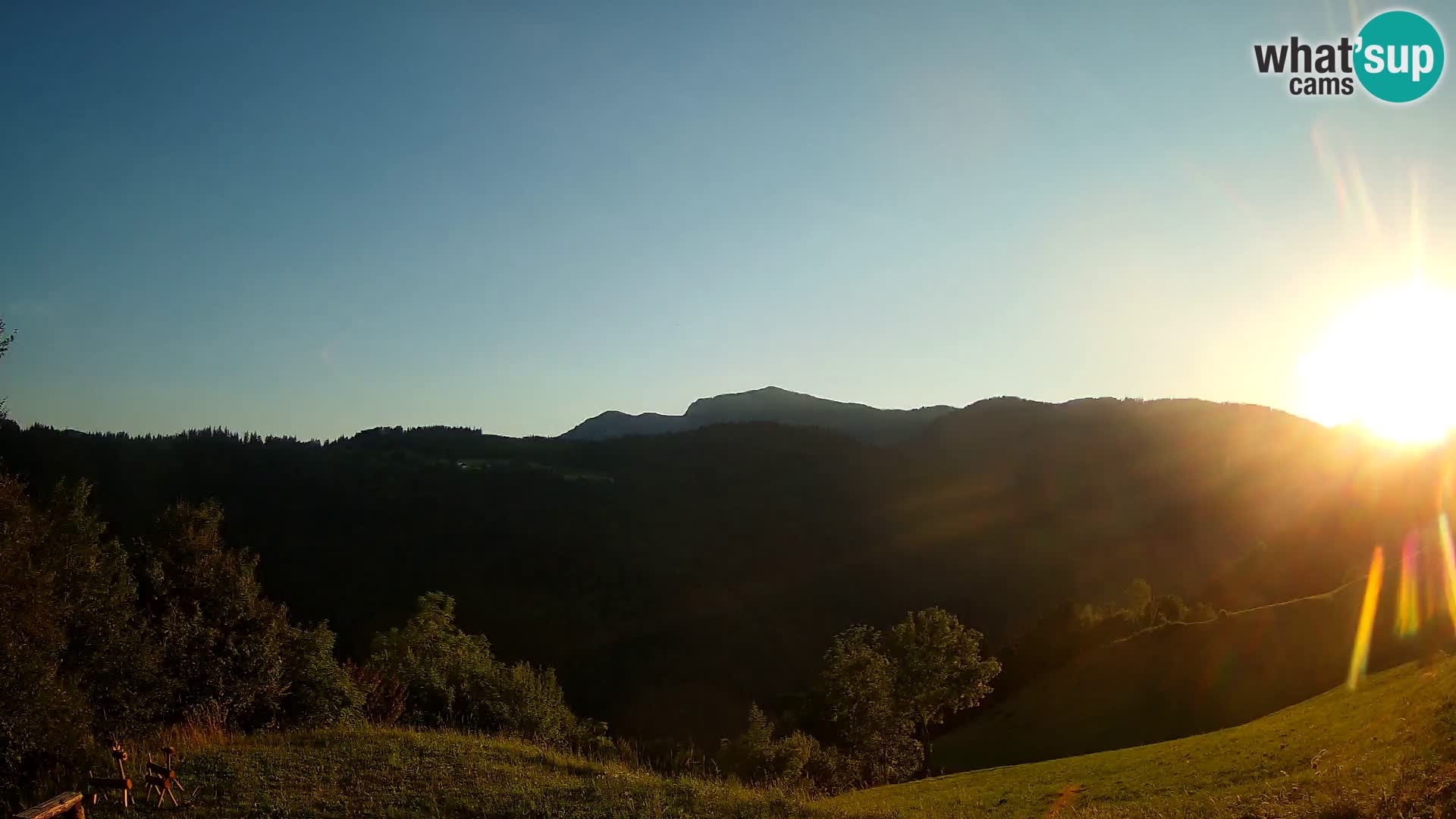 Webcam Brunarica Dražgoše – Live View of Ratitovec (1666 m)