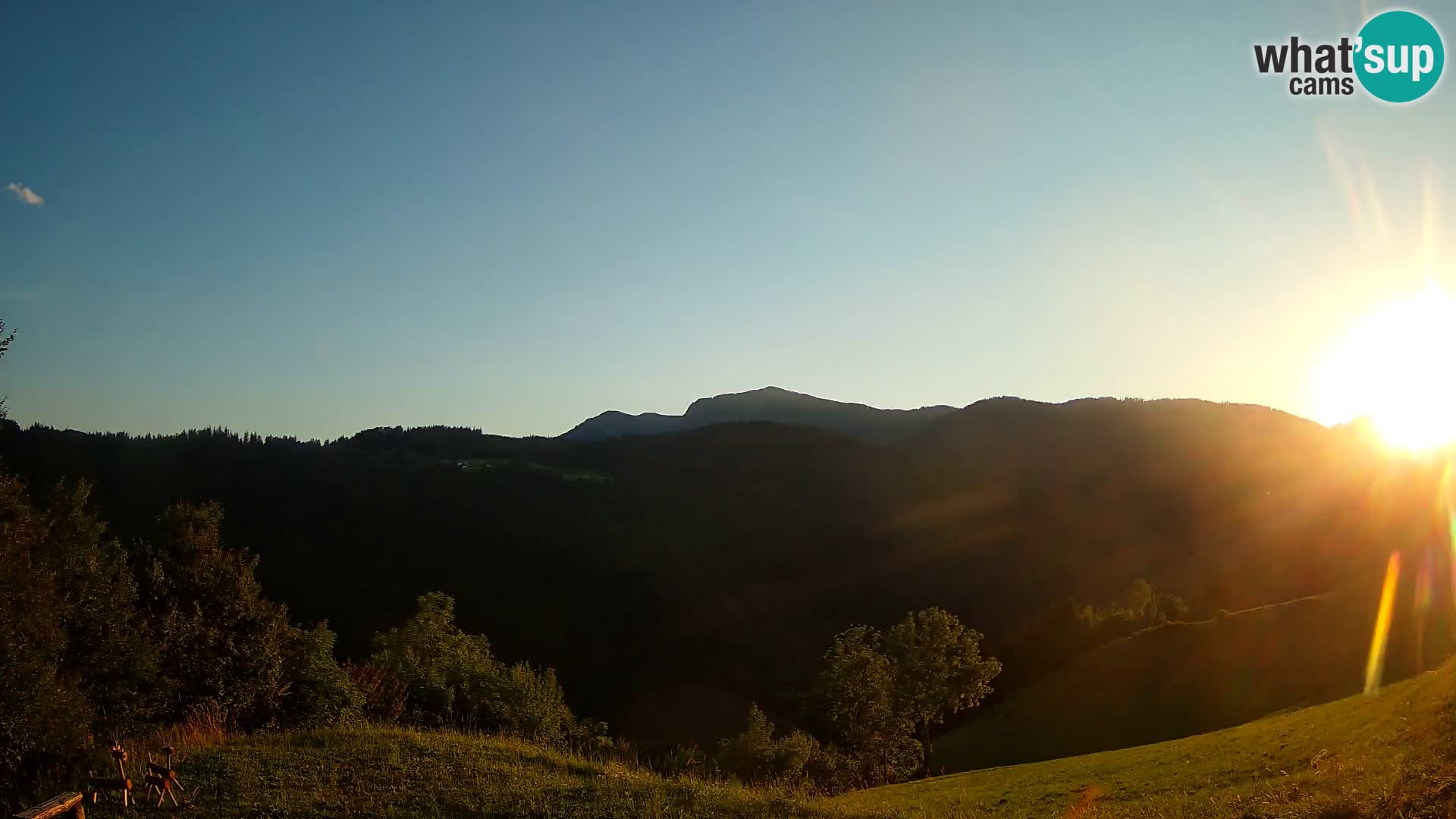 Webcam Brunarica Dražgoše – Live View of Ratitovec (1666 m)