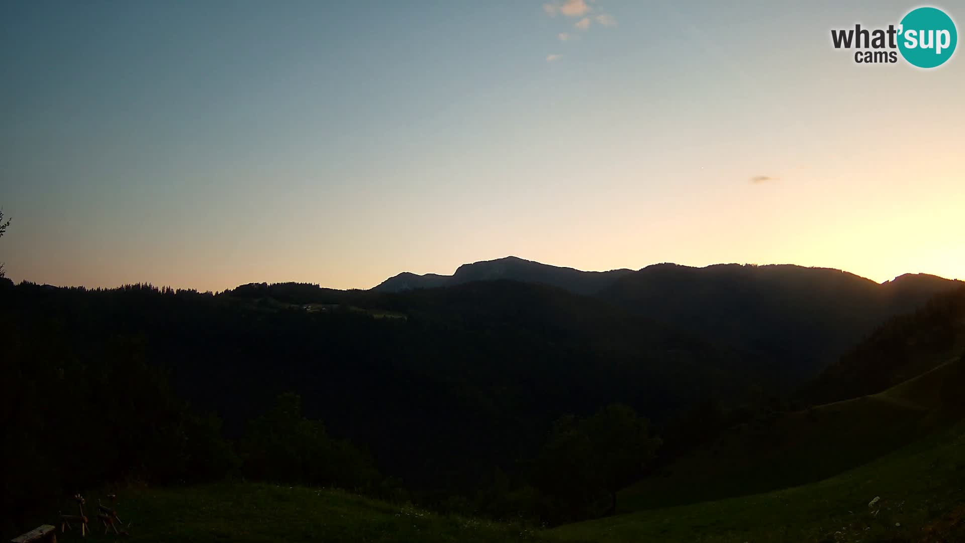 Webcam Brunarica Dražgoše – Liveblick auf Ratitovec (1666 m)