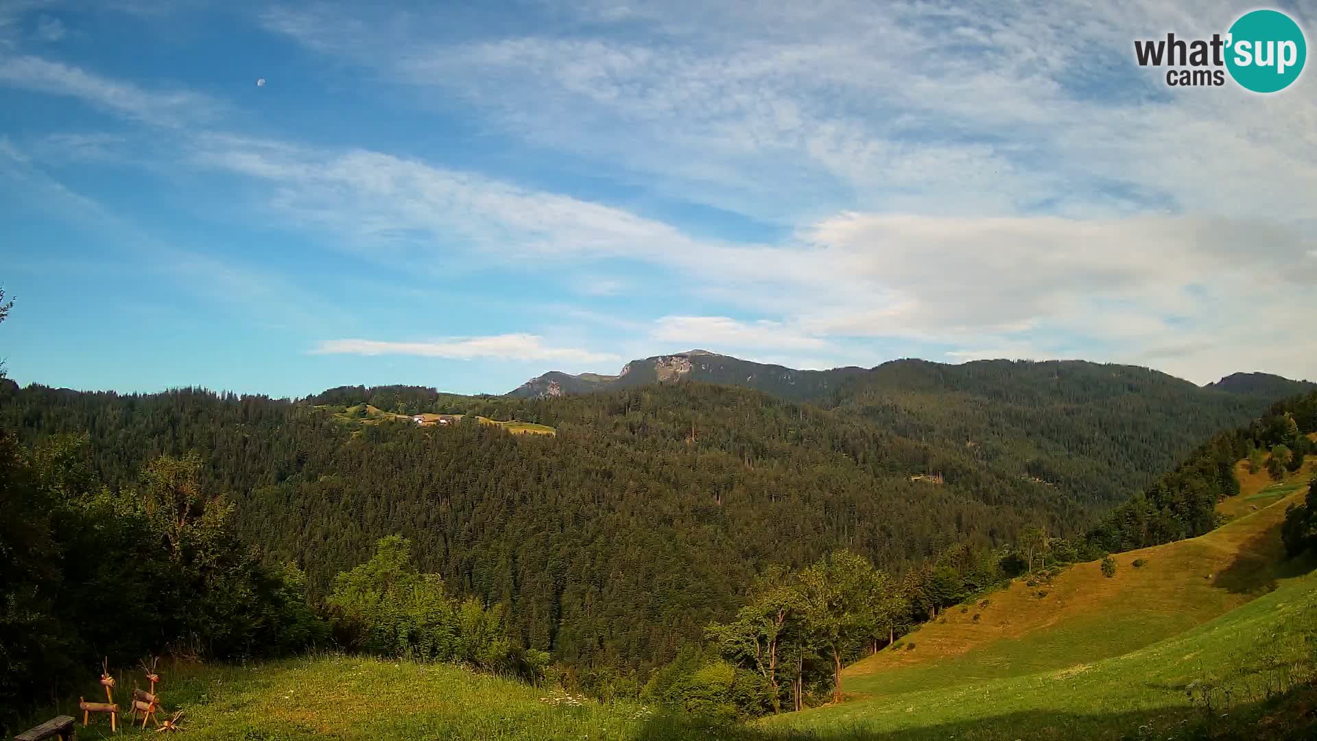 Web kamera Brunarica Dražgoše – Pogled uživo na Ratitovec (1666 m)