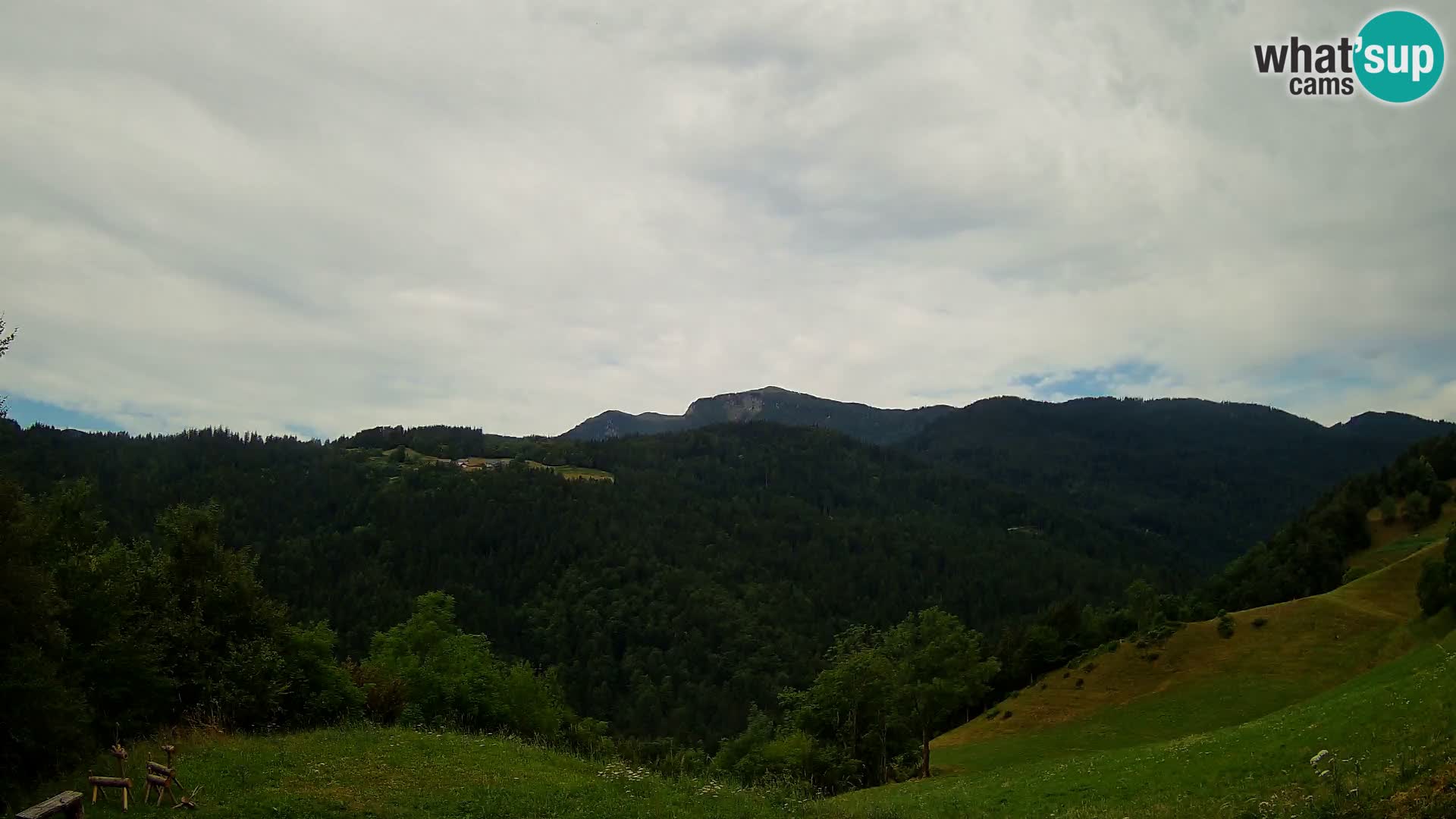 Web kamera Brunarica Dražgoše – Pogled uživo na Ratitovec (1666 m)
