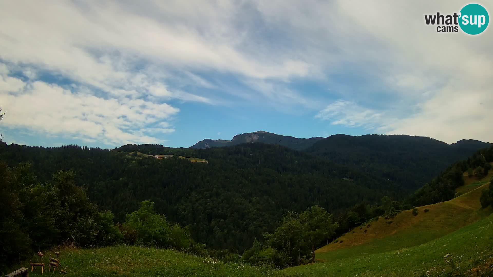 Webcam Brunarica Dražgoše – Vista live sul Ratitovec (1666 m)