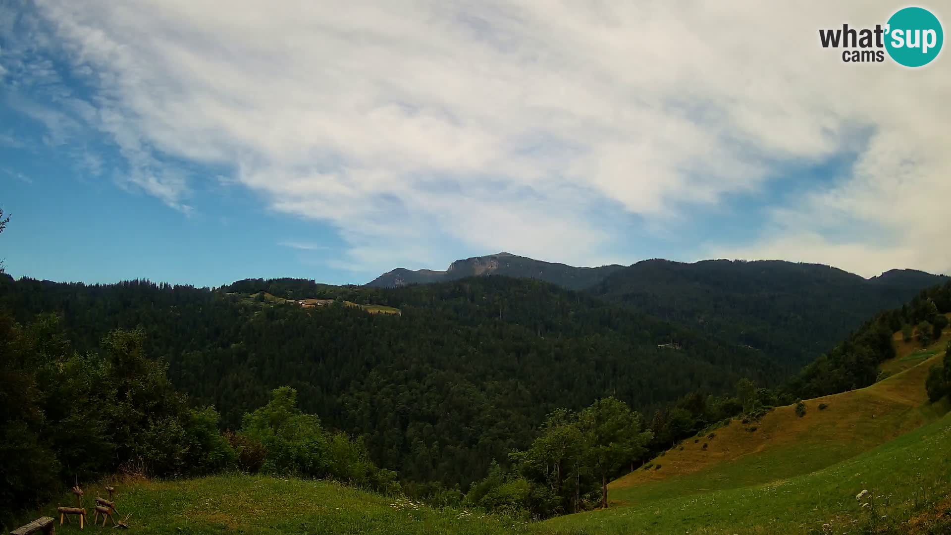 Web kamera Brunarica Dražgoše – Pogled uživo na Ratitovec (1666 m)