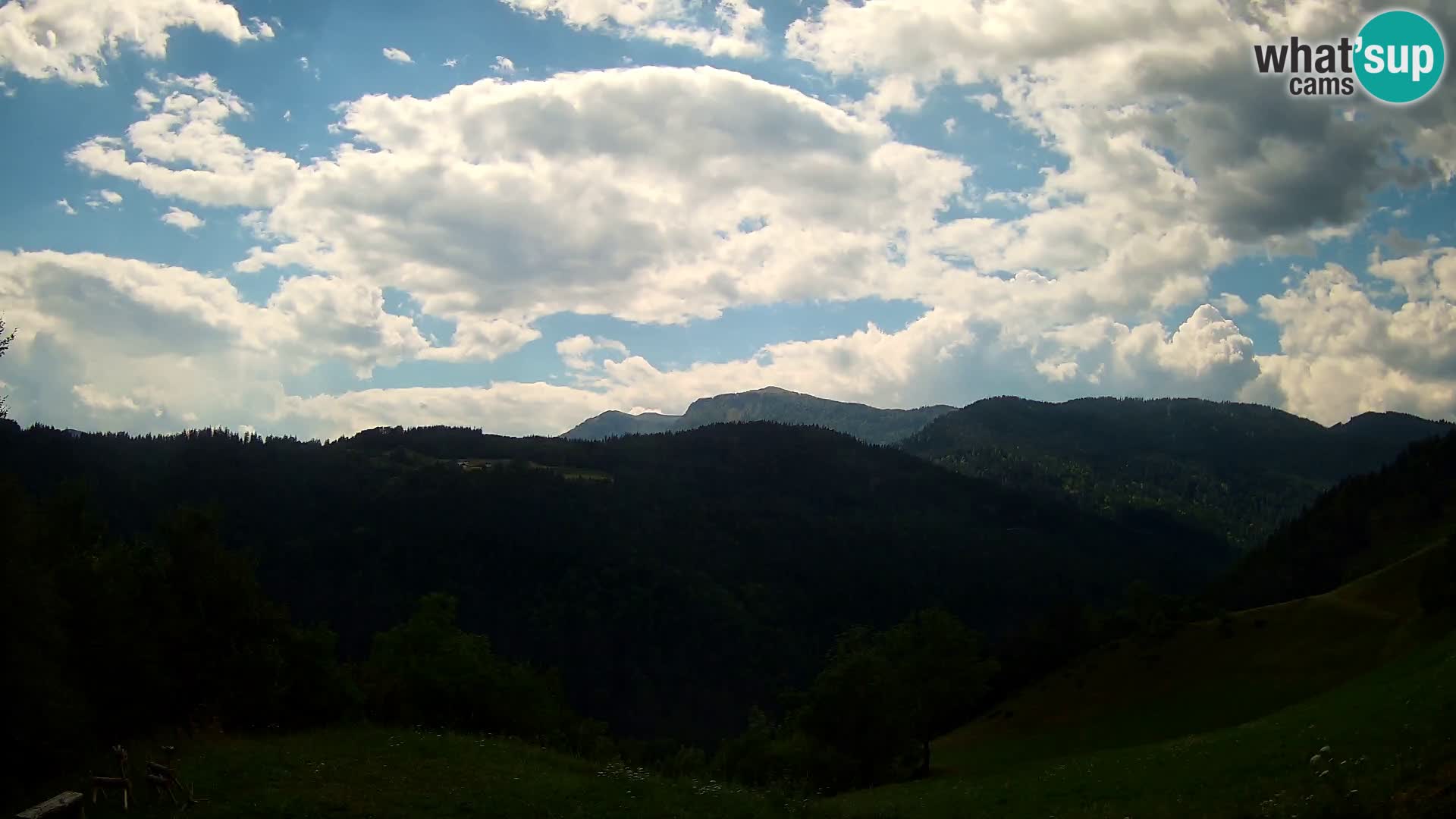 Webcam Brunarica Dražgoše – Live View of Ratitovec (1666 m)