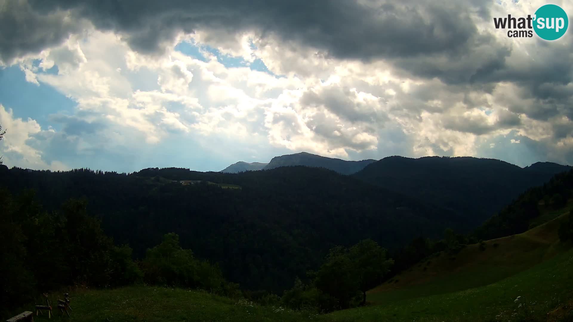 Webcam Brunarica Dražgoše – Live View of Ratitovec (1666 m)