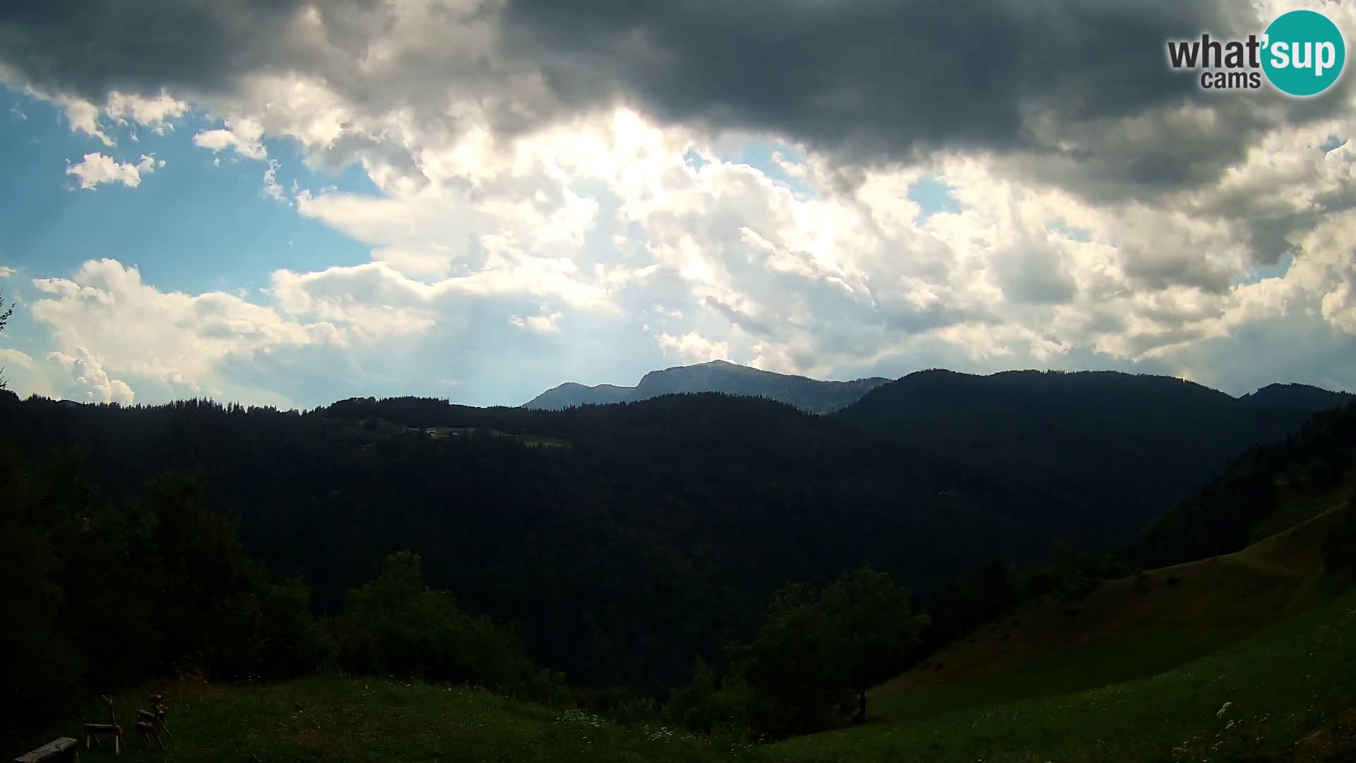 Webcam Brunarica Dražgoše – Live View of Ratitovec (1666 m)