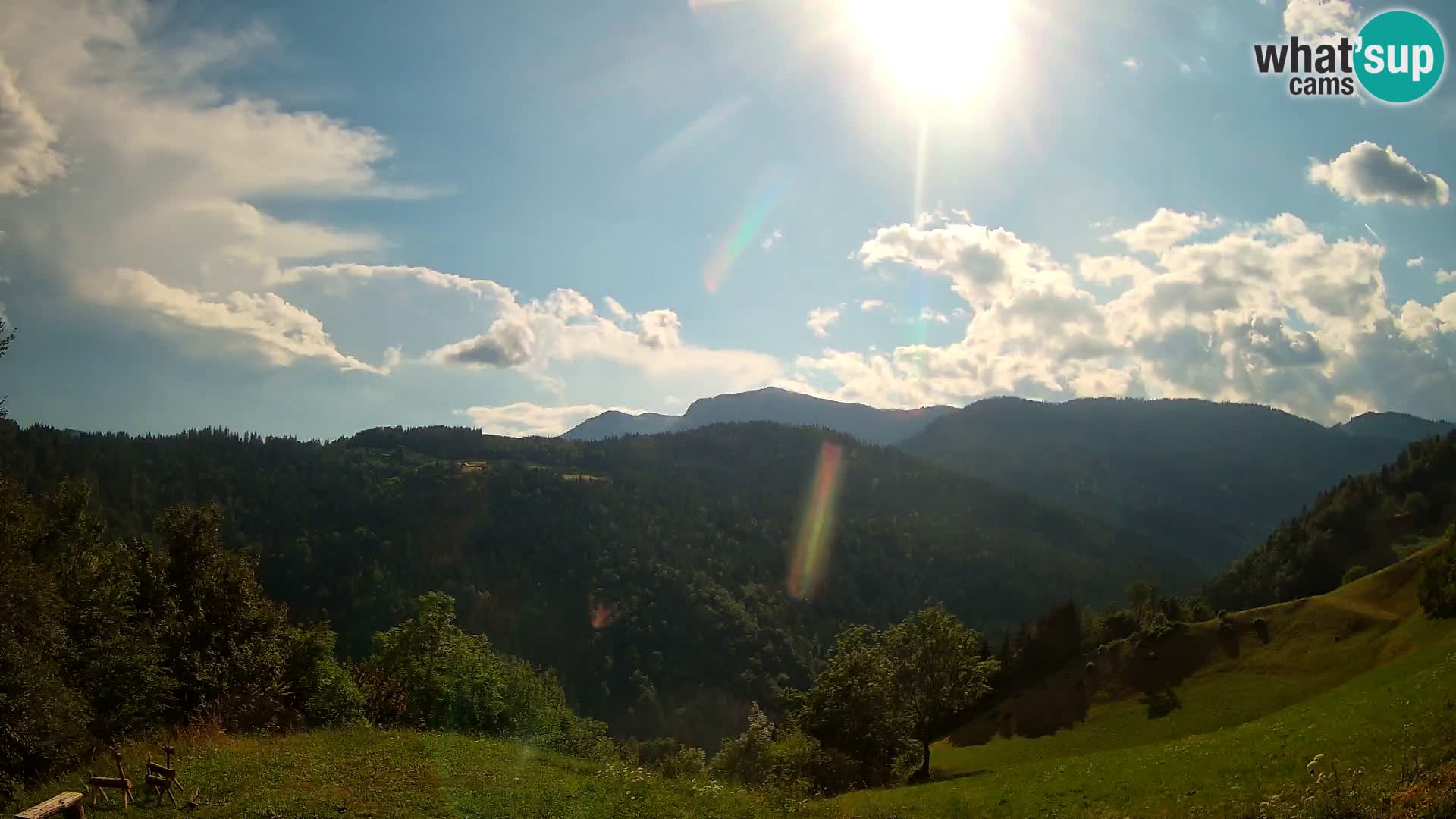 Webcam Brunarica Dražgoše – Live View of Ratitovec (1666 m)