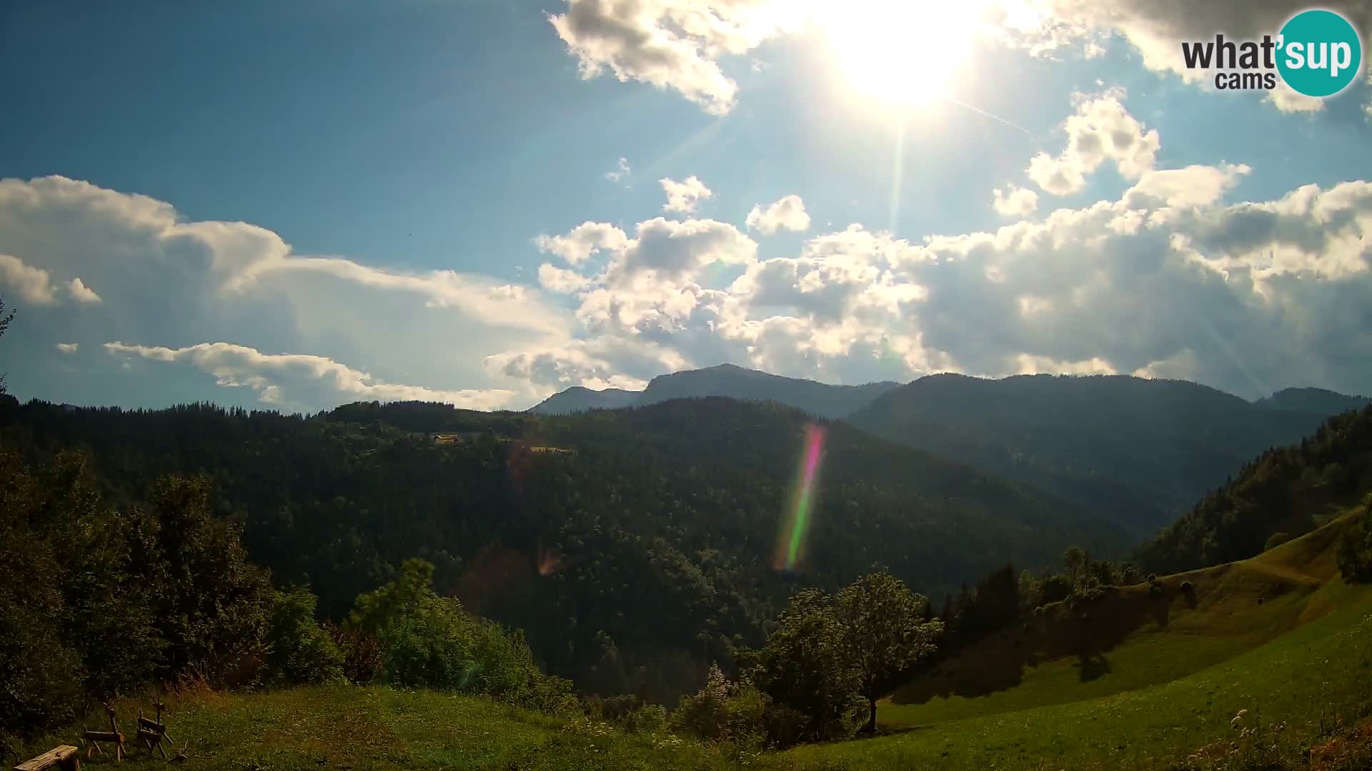 Webcam Brunarica Dražgoše – Live View of Ratitovec (1666 m)