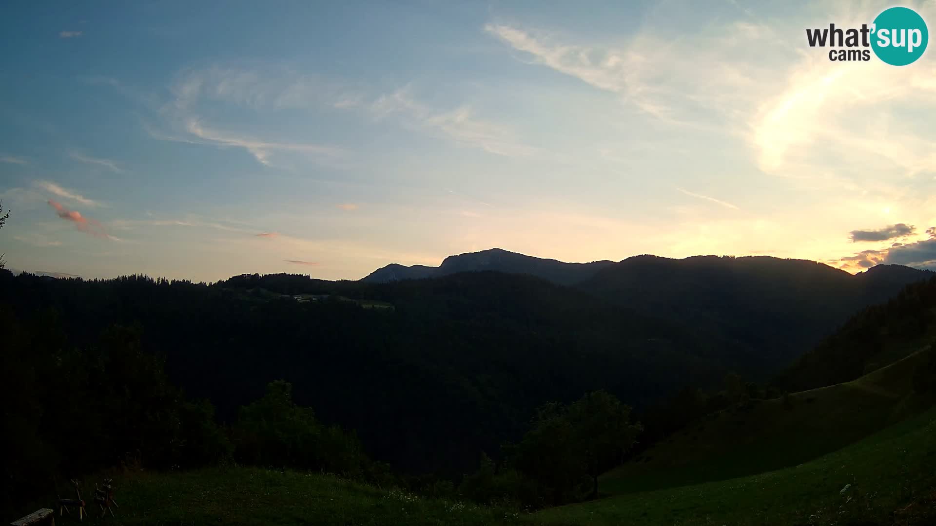 Webcam Brunarica Dražgoše – Vista live sul Ratitovec (1666 m)