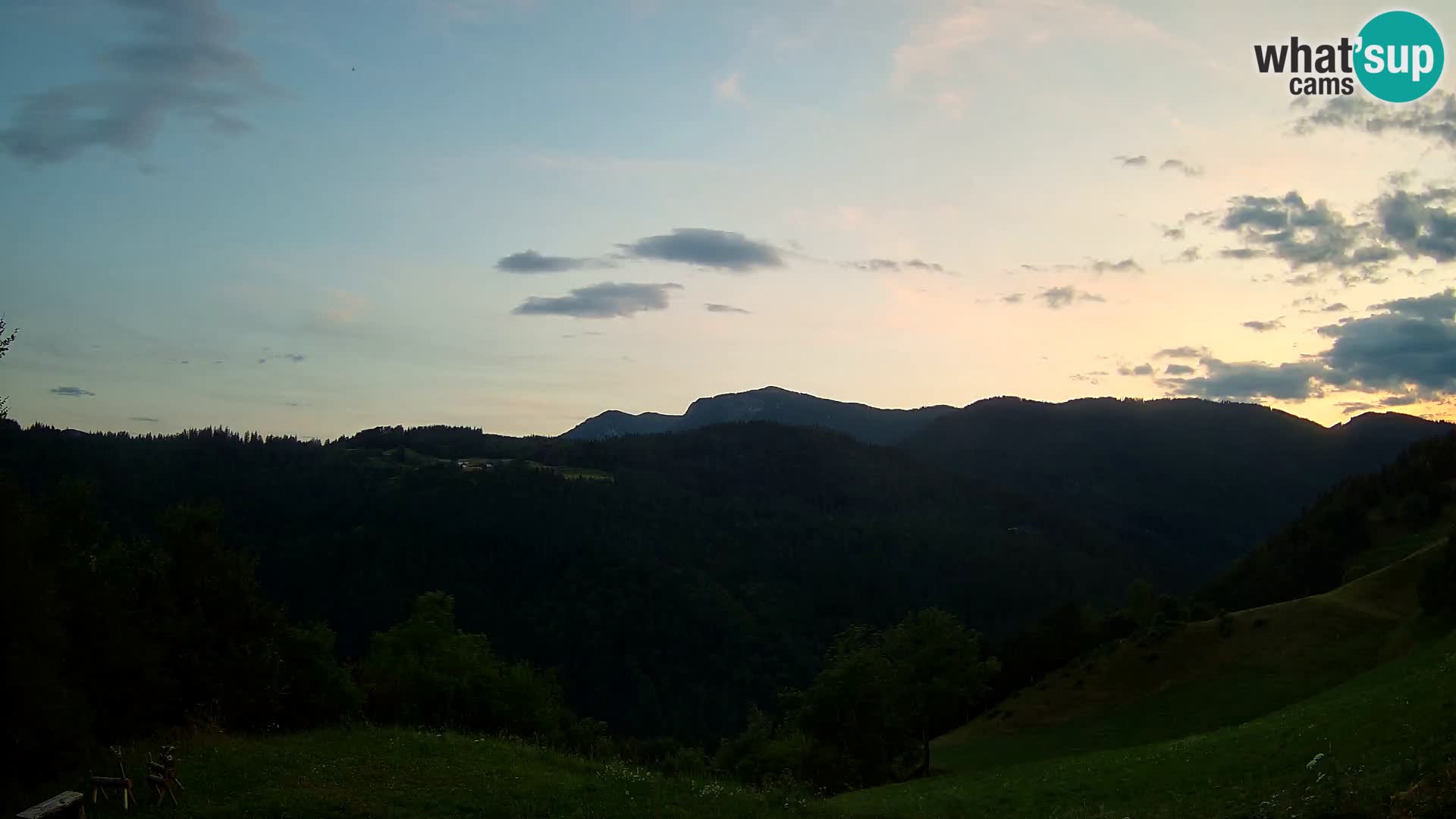 Web kamera Brunarica Dražgoše – Pogled uživo na Ratitovec (1666 m)