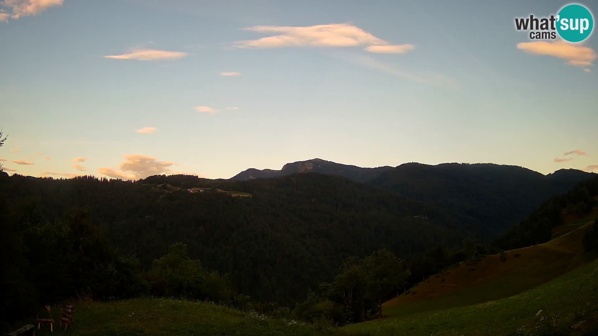 Webcam Brunarica Dražgoše – Live View of Ratitovec (1666 m)