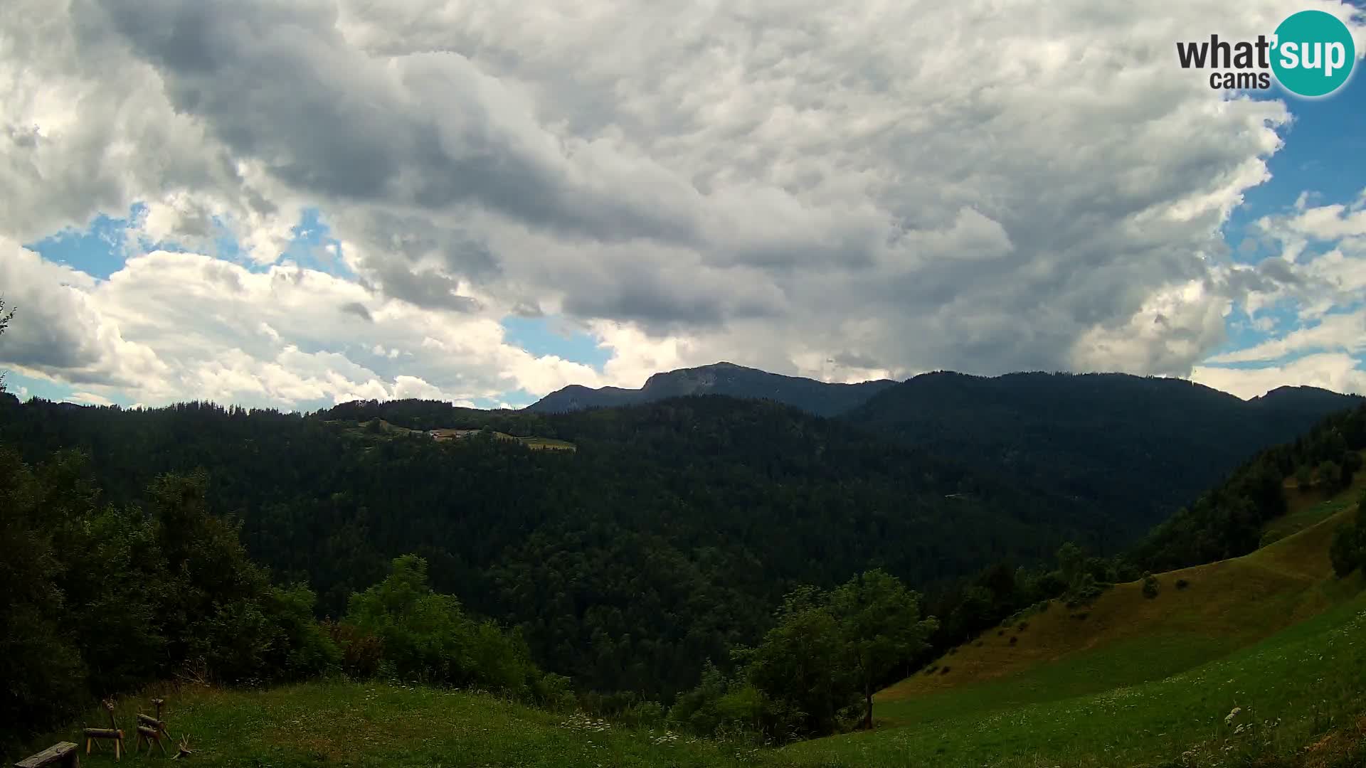 Webcam Brunarica Dražgoše – Live View of Ratitovec (1666 m)