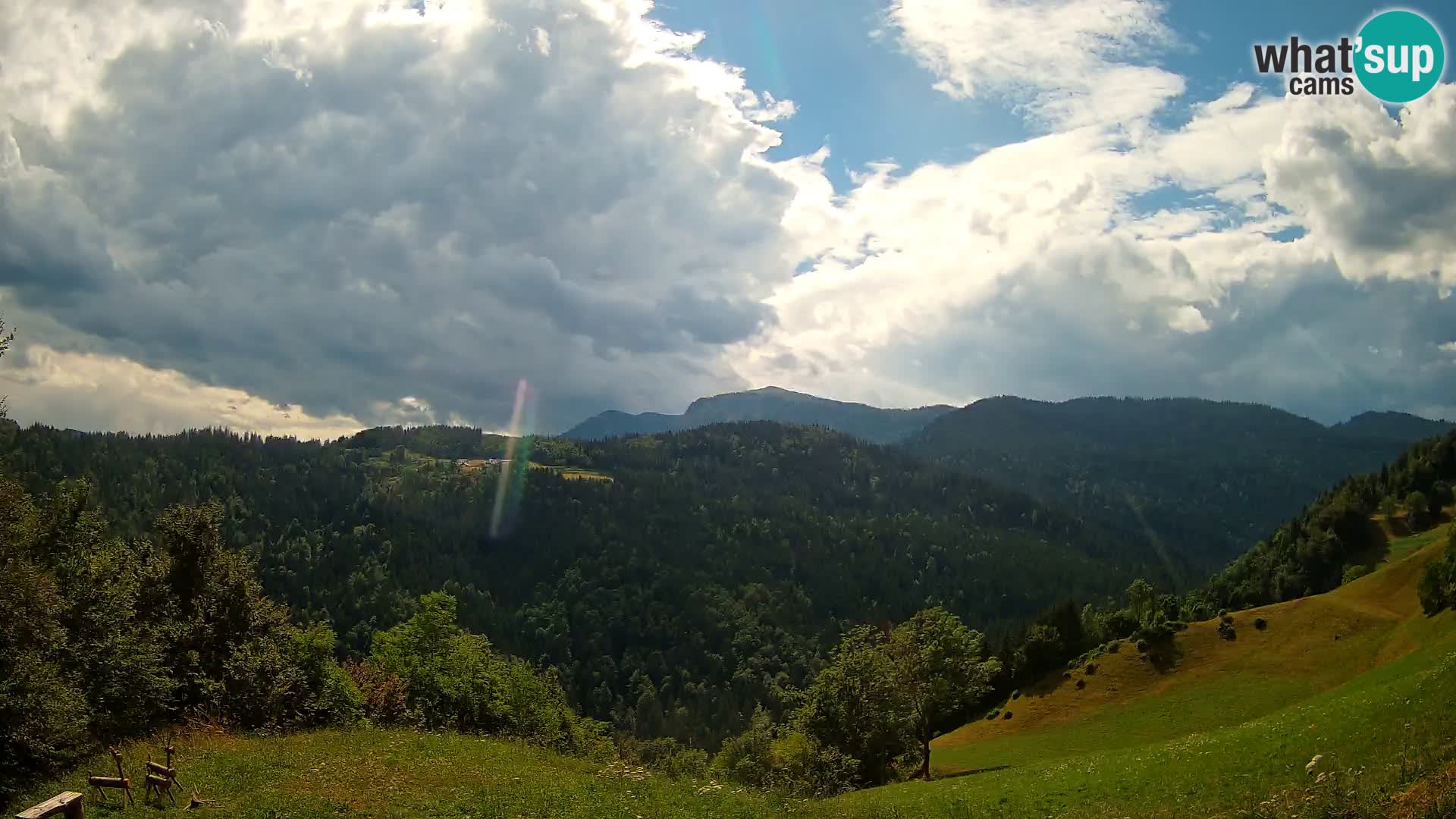 Webcam Brunarica Dražgoše – Live View of Ratitovec (1666 m)