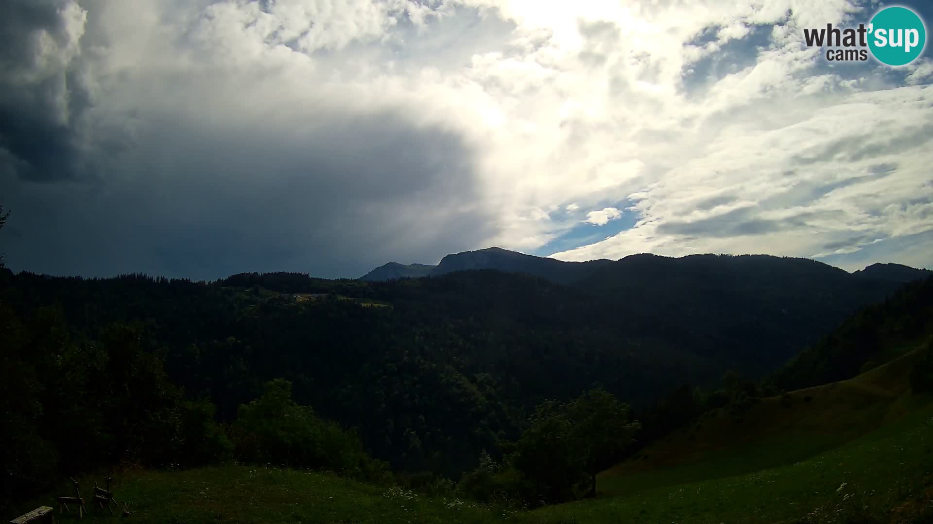 Webcam Brunarica Dražgoše – Live View of Ratitovec (1666 m)