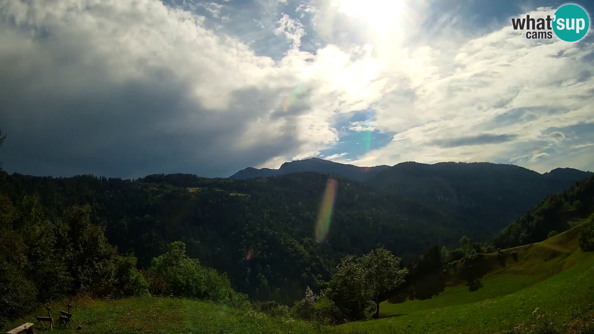 Webcam Brunarica Dražgoše – Live View of Ratitovec (1666 m)
