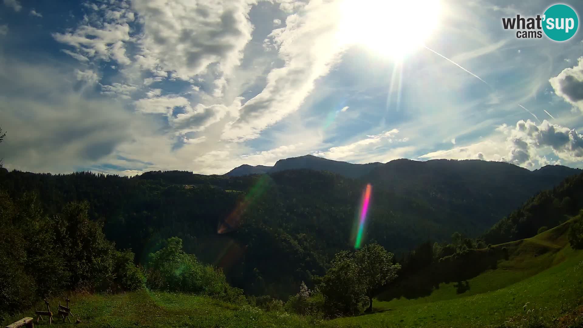 Webcam Brunarica Dražgoše – Live View of Ratitovec (1666 m)